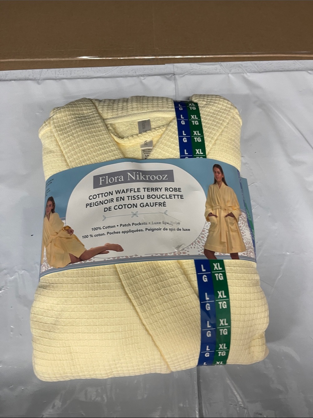Flora Nikrooz Cotton Waffle Robe in Pale Yellow